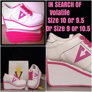 ISO" Volatile White & Pink Sneakers Size 10/9.5/9
